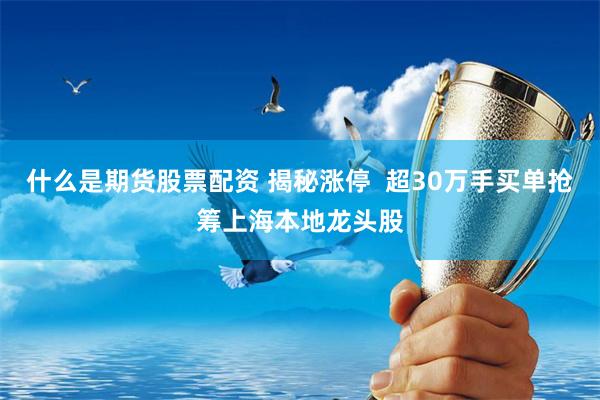 什么是期货股票配资 揭秘涨停  超30万手买单抢筹上海本地龙头股